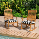 Outdoor Chair Cushions Set of 8 - Black/White Striped