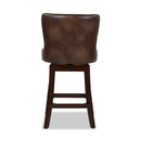 Holmes - Tufted High Back 360 Swivel Counter Height Barstool by HouseOfZazla
