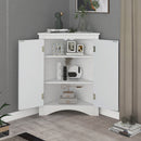 Triangle Bathroom Storage Cabinet With Adjustable Shelves, Freestanding Floor Cabinet For Home Kitchen by HouseOfZazla