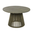 Patio Set Outdoor Acacia Wood Furniture Sets - Modern Club Chair Conversation Sets with Patio Dining Table by HouseOfZazla