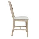 6-Piece Wood Half Round Dining Table Set Kitchen Table Set with Long Bench and 4 Dining Chairs, Modern Style, Natural