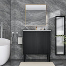 Bathroom Vanity With Ceramic Sink, Floor-Standing Design, Soft-Closing Drawers by HouseOfZazla