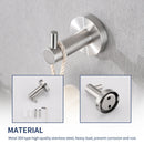 Bathroom Set 4 Pack With Towel Bar Racks, Toilet Paper Holder, Ring, Hook, Stainless Steel - Brushed Nickel by HouseOfZazla
