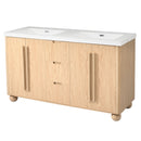 Double Sink Bathroom Vanity With Sinks, Soft Close Doors & 3 Drawers - Wood by HouseOfZazla