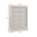 5 Drawer Tall Storage Chest - Antique White