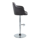 Boyne - Contemporary Adjustable Barstool With Swivel & Rounded T Footrest (Set of 2) by HouseOfZazla