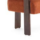 Round Armrest Loveseat (Dark Orange + Brown) by HouseOfZazla