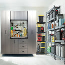 Astro Series - Garage Cabinet Set A With Soft Closing Drawers - Metallic Gray by HouseOfZazla