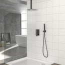 Modern Dual Shower Head System With 16" Ceiling Mount Finish, Stainless Steel And Brass by HouseOfZazla