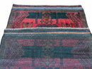 2' 10" X 4'6" Vintage Handmade Tribal Wool Rug Balouchi Rug Afghan Rug Red Black