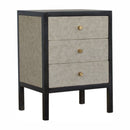 Nightstand, 3 Drawer - Black by Unique Piece Furniture