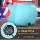 Outsunny 5ft Christmas Inflatable Outdoor Decoration Blessed Polar Bear and Penguins in the Cup