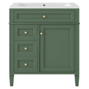 Bathroom Vanity With Medicine Cabinet, Royal Mirror Cabinet, Modern Bathroom Storage Cabinet With 2 Soft Closing Doors And 4 Drawers by HouseOfZazla