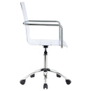 Clear Office Chair With Caster Wheels Futuristic Design, Adjustable Height - Clear by HouseOfZazla