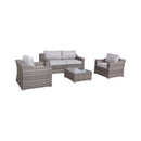Outdoor Wicker Conversation Set With Cushions, All Weather by HouseOfZazla