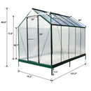 Polycarbonate house, Heavy Duty Outdoor Aluminum Walk-In House Kit With Rain Gutter, Vent And Door For Backyard Garden by HouseOfZazla
