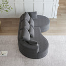Curved Oversized Sectional Sofa With Extra Deep Seat by HouseOfZazla