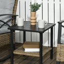 3 Piece Patio Rocking Chair Set, Outdoor Wicker Bistro Set with 2 Cushioned Porch Rockers and 2 Tier Coffee Table for Garden, Porch, Backyard, Light Gray