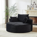 Fluffy Modern Sleeper Chair in Corduroy