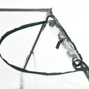 6' x 3' x 5' Portable Walk-in Greenhouse, PVC Cover, Steel Frame Garden Hot House, Zipper Door, Top Vent for Flowers, Vegetables, Saplings, Clear