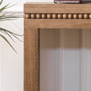 Rustic Manufactured Wood Console Table with Beaded Accent