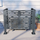 Air Conditioner Fence For Outdoor Units, Metal Privacy Fence Cover, Perfect To Conceal Air Conditioning Units, 3 Fence Panel by HouseOfZazla