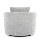 360° Swivel Barrel Sofa Chair With Throw Pillow, Upholstered Accent Chair by HouseOfZazla