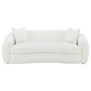 Isabella Faux Sheepskin Upholstered Sofa Natural