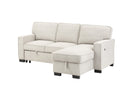 Estelle - Fabric Reversible Sleeper Sectional With Storage Chaise Drop-Down Table 2 Cup Holders And 2 USB Ports by HouseOfZazla
