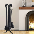 5 Pieces Fireplace Iron Standing Tools Set by LJGDeals