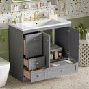 36 Inch Shaker Style Free-Standing Bathroom Vanity Cabinet with Sink by HouseOfZazla