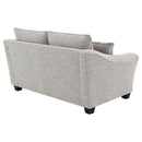 Lido - Upholstered Loveseat With Tapering Block Legs - Light Gray by HouseOfZazla
