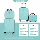 2Piece Luggage Sets ABS Lightweight Suitcase, Spinner Wheels, (20/14) LIGHT BLUE