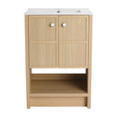Modern Freestanding Bathroom Vanity With Ceramic Sink And Soft Closing Doors by Unique Piece Furniture