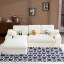 Compressed Sofa With 3 Back Cushions, 2 Throw Pillows