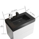 Alice - Bathroom Vanity With Large Storage, Sink Wall Mounted Floating Bathroom Vanity For Modern Bathroom, One-Piece Sink Basin Without Drain And Faucet by HouseOfZazla