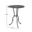 Charleston 3 Pieces Cast Bistro Set - Copper