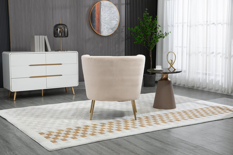 Accent Chair, leisure single chair with Golden feet