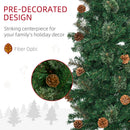 HOMCOM 7.5 Foot Pencil Artificial Christmas Tree