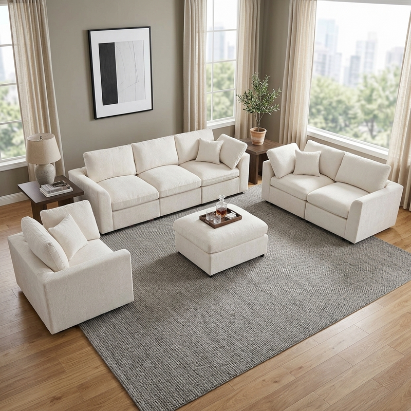 U-Style 4-Piece Modular Sofa Set, photo 2 of 10