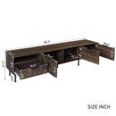 78" TV Stand With Storage Cabinets For Living Room - Walnut by HouseOfZazla