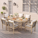 7-Piece Outdoor Acacia Wood Dining Set