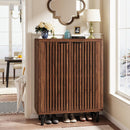 6 Tier Shoe Cabinet With Louvered Doors by HouseOfZazla