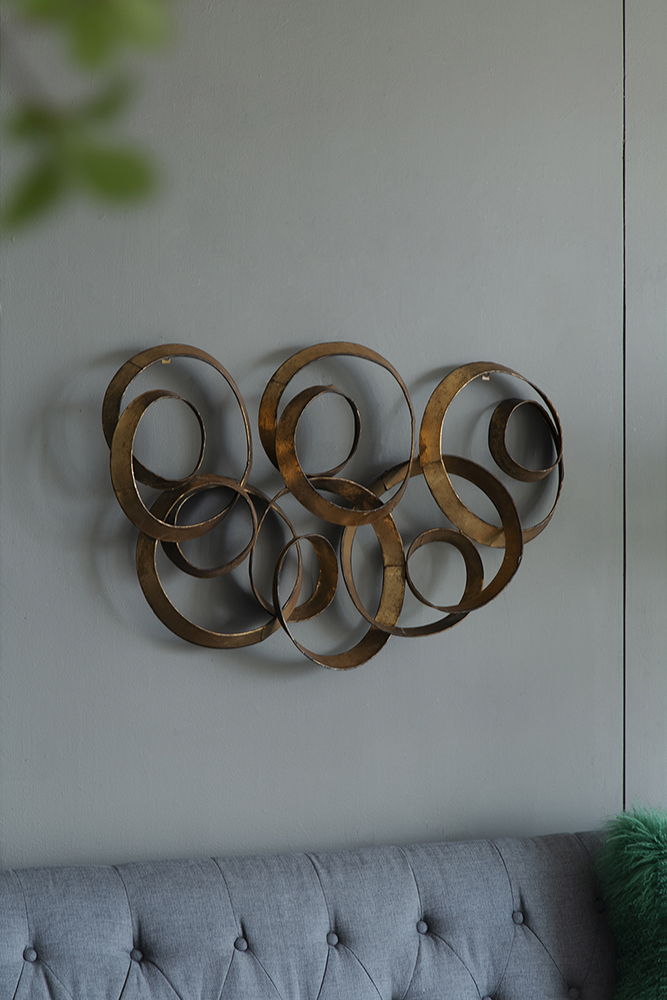 SerethaLeaf Wall Decor - Gold, photo 8 of 12