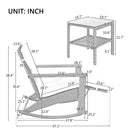 Adjustable Outdoor Wicker Double Rocking Chair with Coffee Table, Suitable for Backyard, Garden, Poolside.