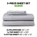 Sheet Set Luxurious Supima, Wrinkle Resistant, Breathable, With 2 Ghostgrip Band
