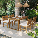 U_STYLE Farmhouse 5-Piece Outdoor Patio Dining Set