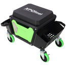Heavy Duty Mechanic Stool With Wheels And Soft Rubber Cushion And 330Lbs Capacity - Green by HouseOfZazla