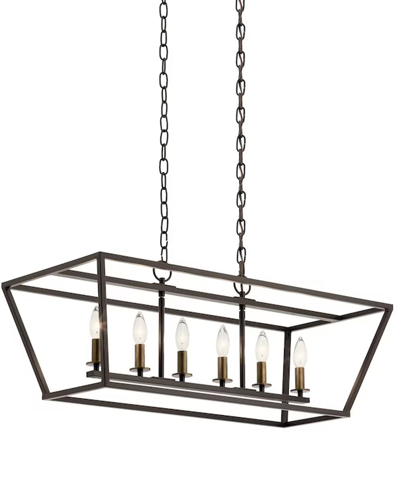 Remeigh 32"W 6-Light Island/Dining Chandelier by Kichler Olde Bronze Finish