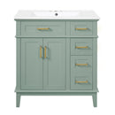 Modern Bathroom Vanity With Sink, Storage Cabinet, Soft Close Doors, Deep & Standard Drawers
